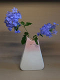 Handmade Gradient Ceramic Cat Vase | Modern Cat Lover Gift, Minimalist Art