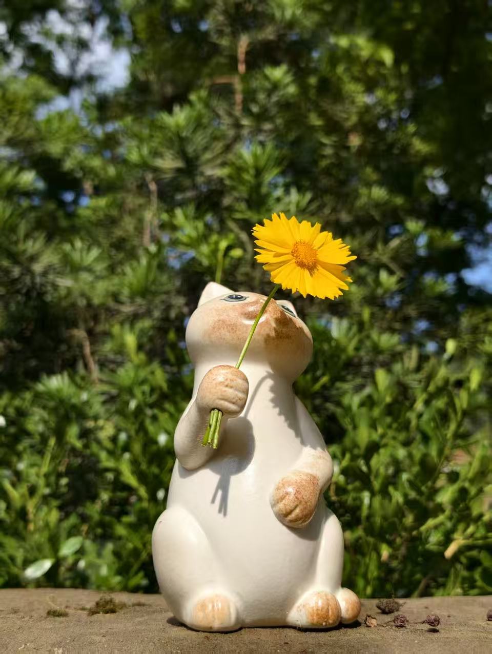 Handmade Ceramic Cat Vase | Adorable Cat Figurine, Cat Lover Gift