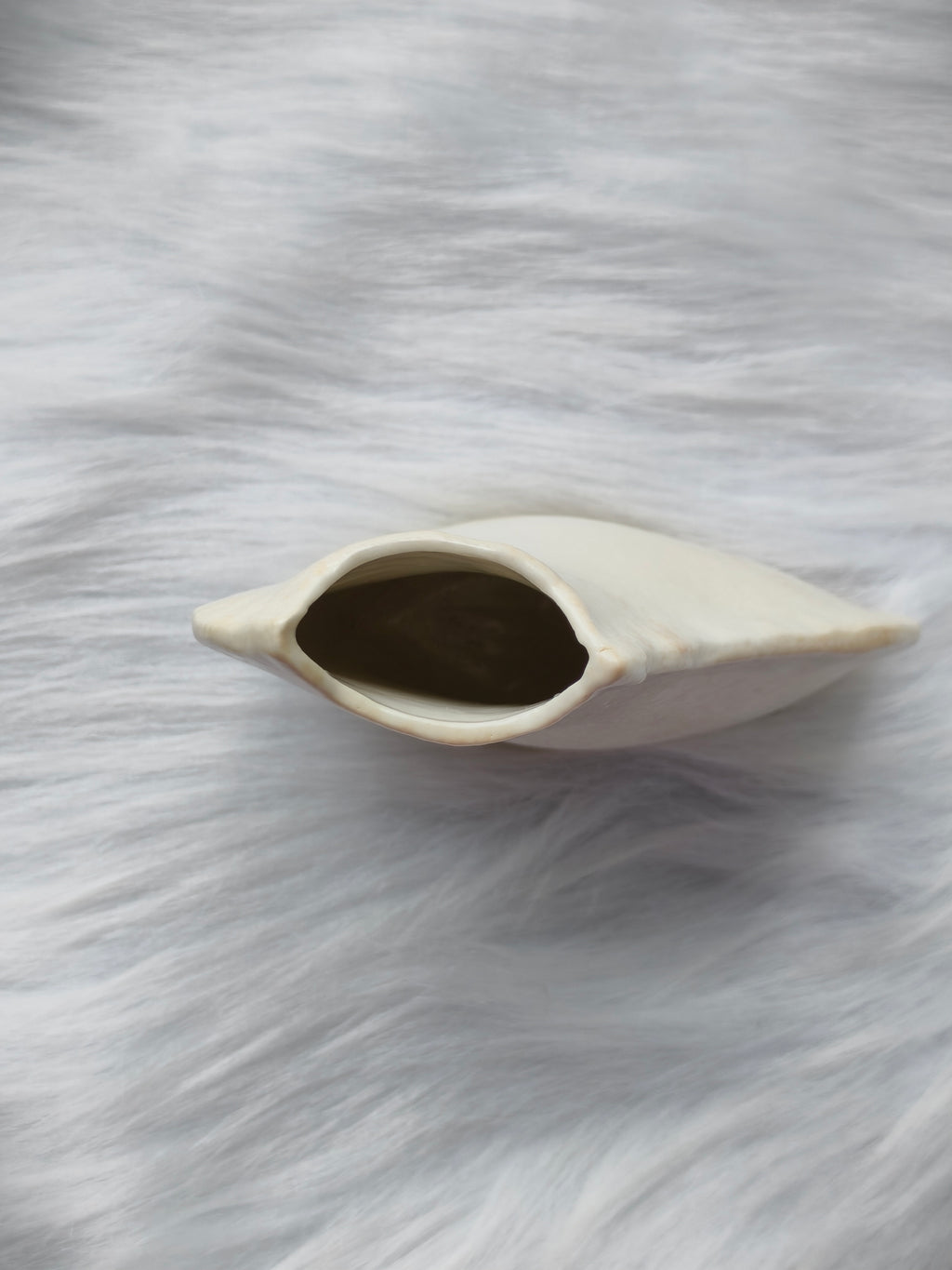 Handmade Ceramic Cat Vase | Sitting Cat, Cat Lover Gift - White