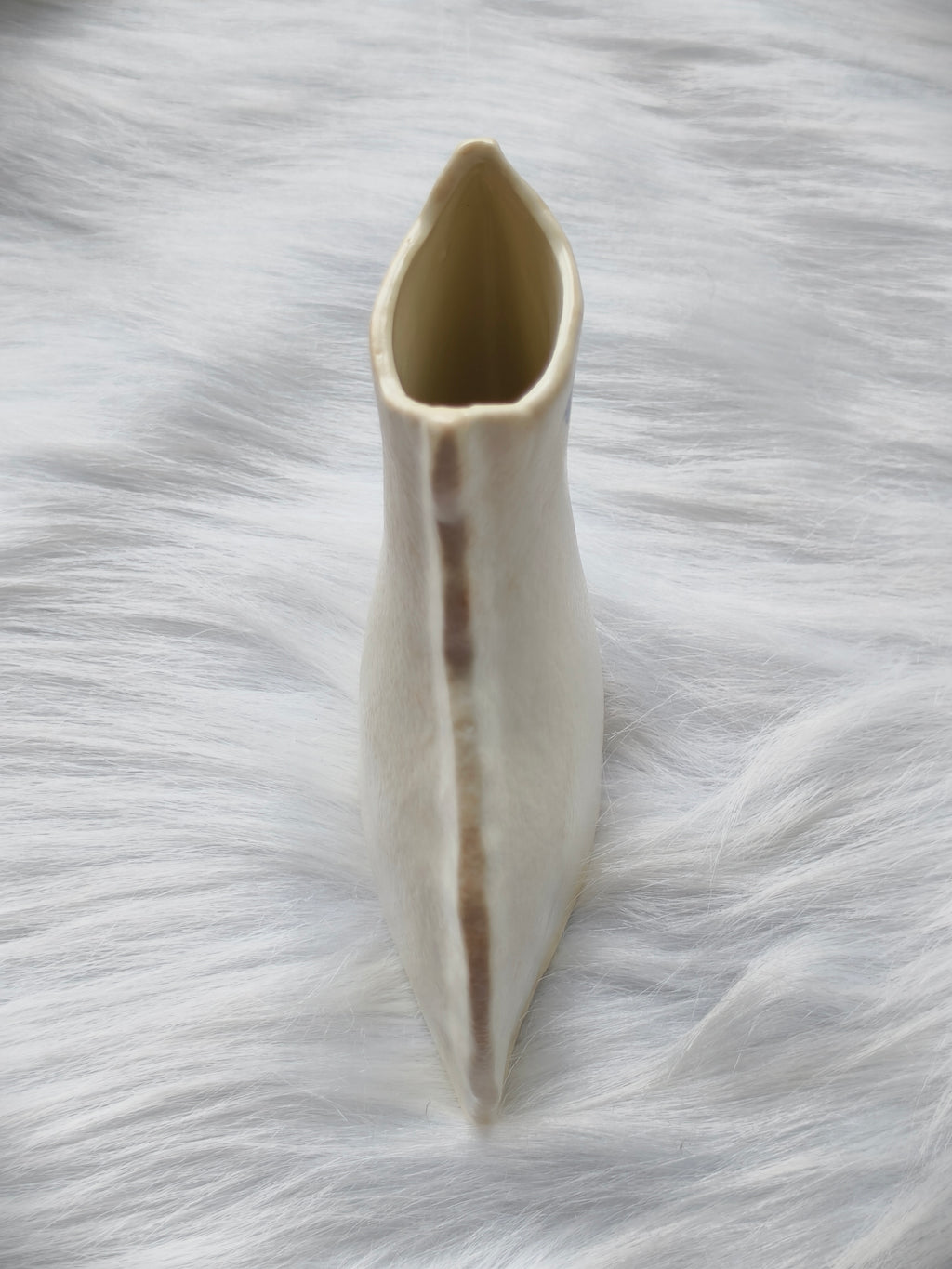 Handmade Ceramic Cat Vase | Sitting Cat, Cat Lover Gift - White