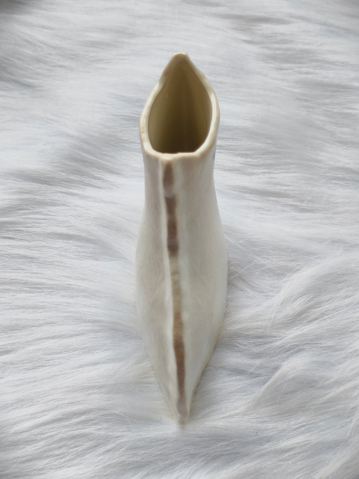 Handmade Ceramic Cat Vase | Sitting Cat, Cat Lover Gift - White