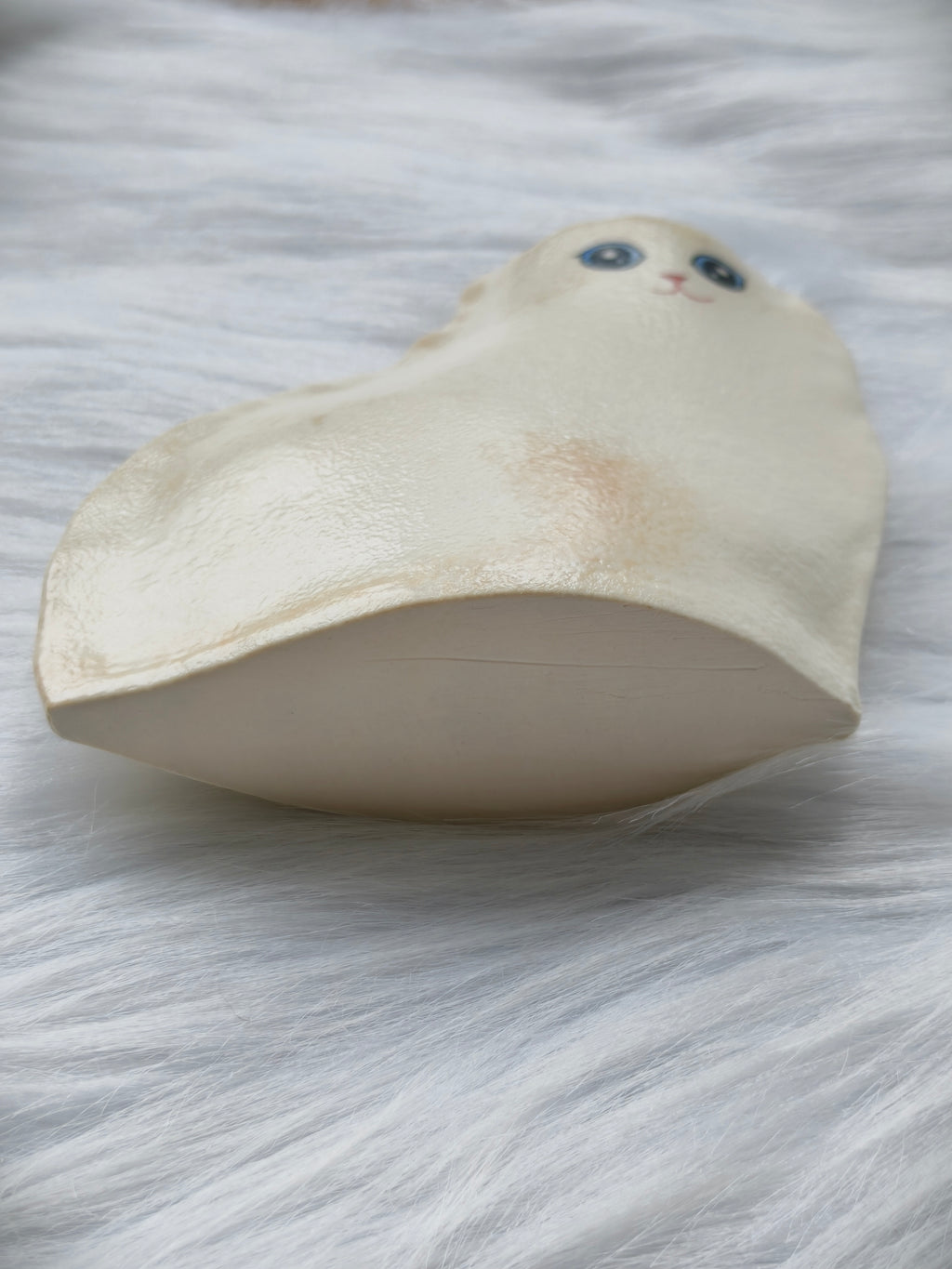 Handmade Ceramic Cat Vase | Sitting Cat, Cat Lover Gift - White