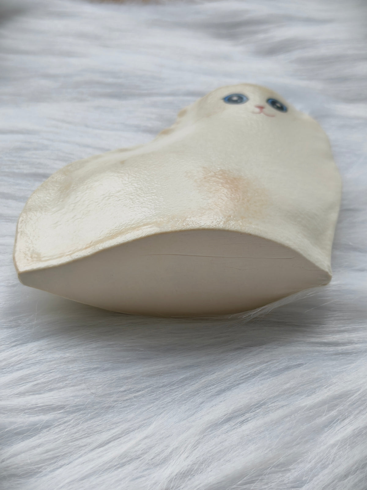 Handmade Ceramic Cat Vase | Sitting Cat, Cat Lover Gift - White