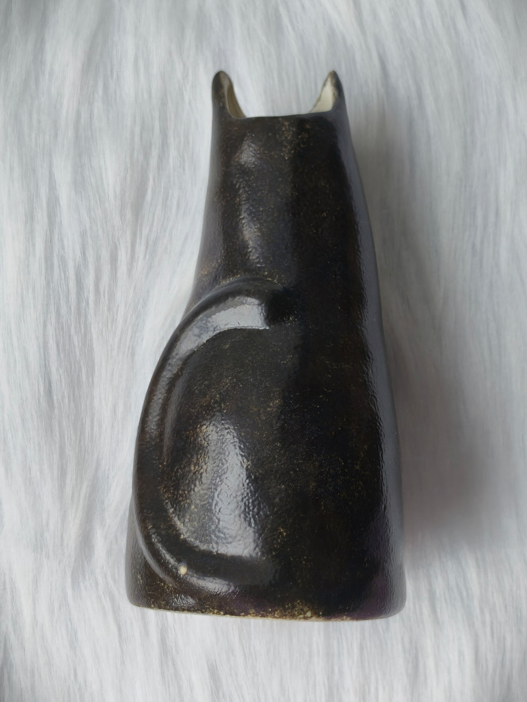 Handmade Ceramic Cat Vase | Tall Flower Vase, Cat Lover Gift - Cow Cat