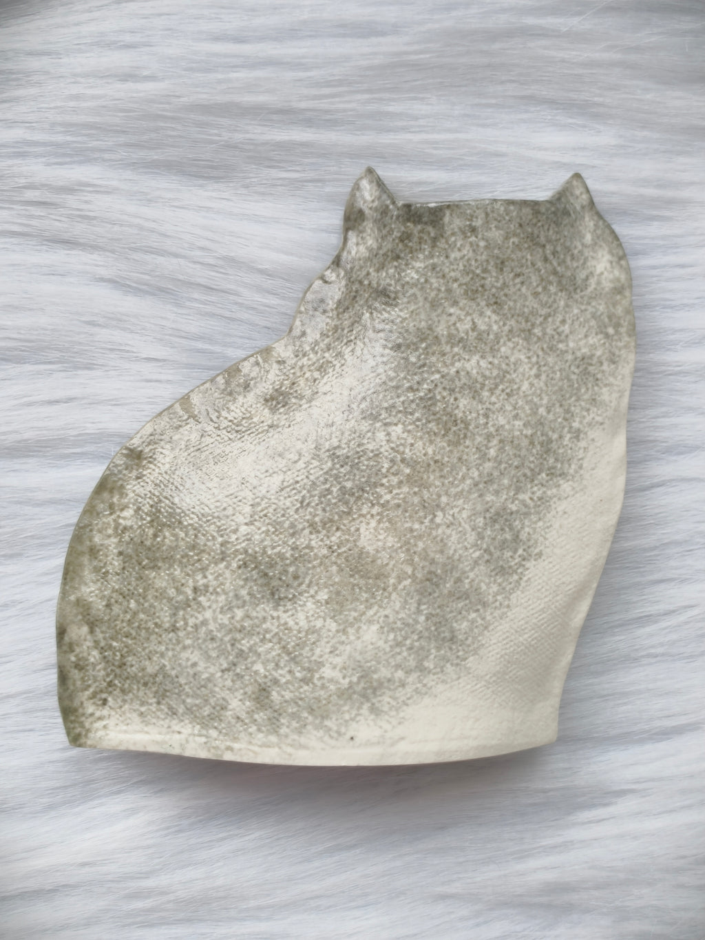 Handmade Ceramic Cat Vase | Sitting Cat, Cat Lover Gift - Grey Tabby with White
