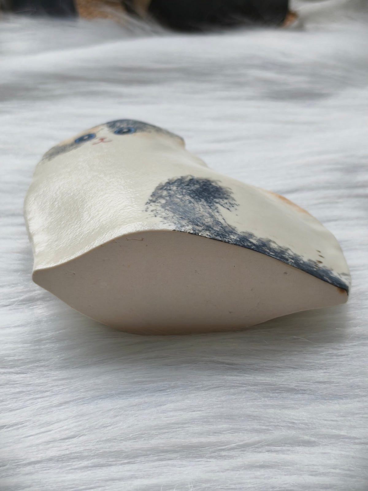 Handmade Ceramic Cat Vase | Sitting Cat, Cat Lover Gift - Calico