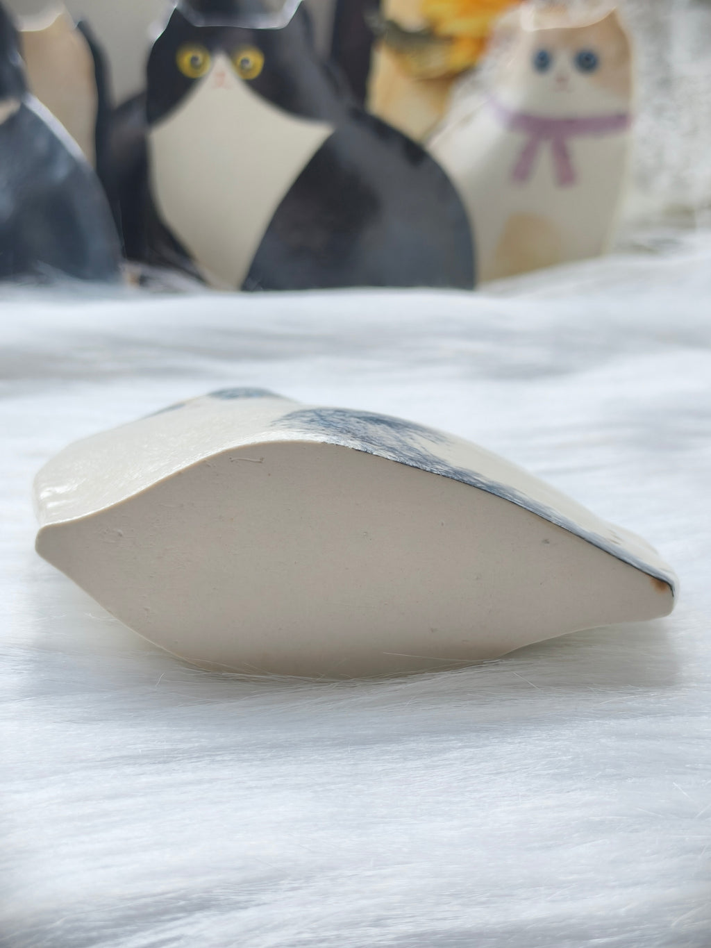 Handmade Ceramic Cat Vase | Sitting Cat, Cat Lover Gift - Calico