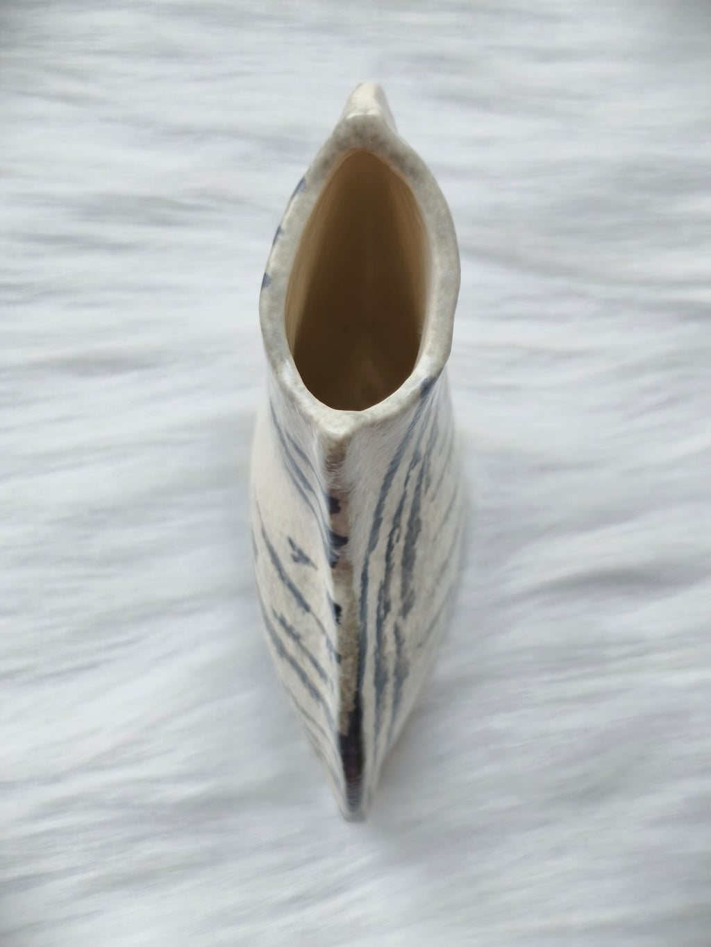 Handmade Ceramic Cat Vase | Sitting Cat, Cat Lover Gift - Grey Tabby