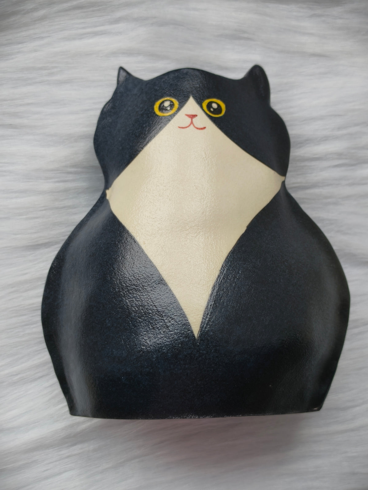 Handmade Ceramic Cat Vase| Cute Chubby Cat Vase, Cat Lover Gift - Cow Cat