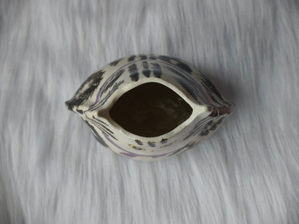 Handmade Ceramic Cat Vase| Cute Chubby Cat Vase, Cat Lover Gift - Grey Tabby