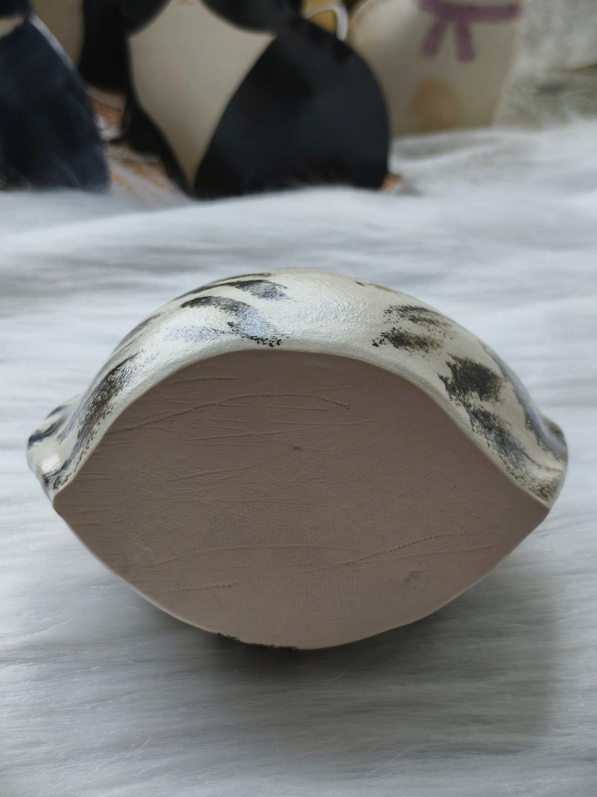 Handmade Ceramic Cat Vase| Cute Chubby Cat Vase, Cat Lover Gift - Grey Tabby