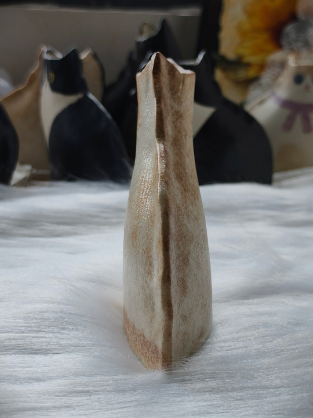 Handmade Ceramic Cat Vase | Sitting Cat, Cat Lover Gift - Siamese