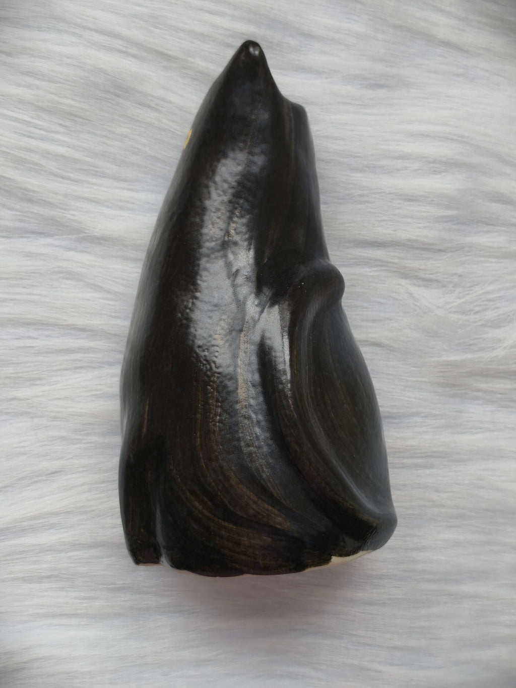 Handmade Ceramic Cat Vase | Tall Flower Vase, Cat Lover Gift - Black
