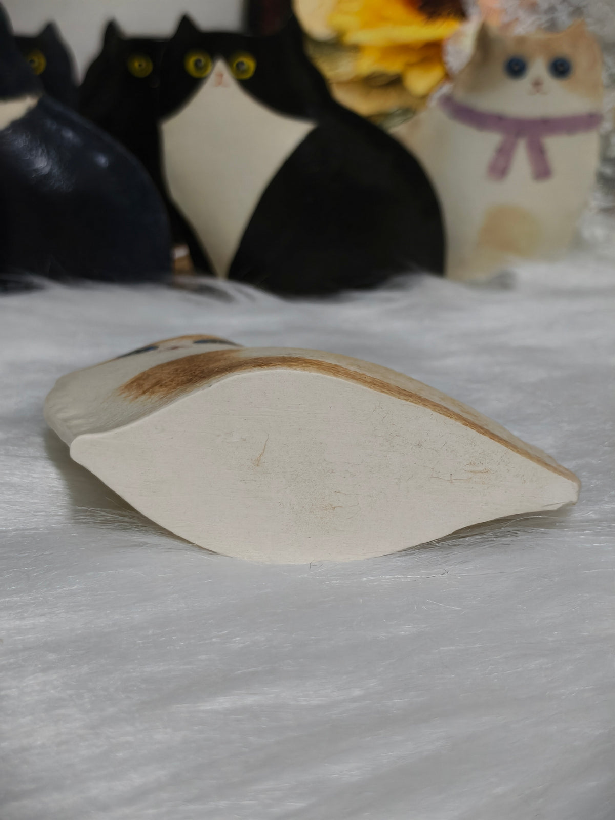 Handmade Ceramic Cat Vase | Sitting Cat, Cat Lover Gift - Golden Shorthair