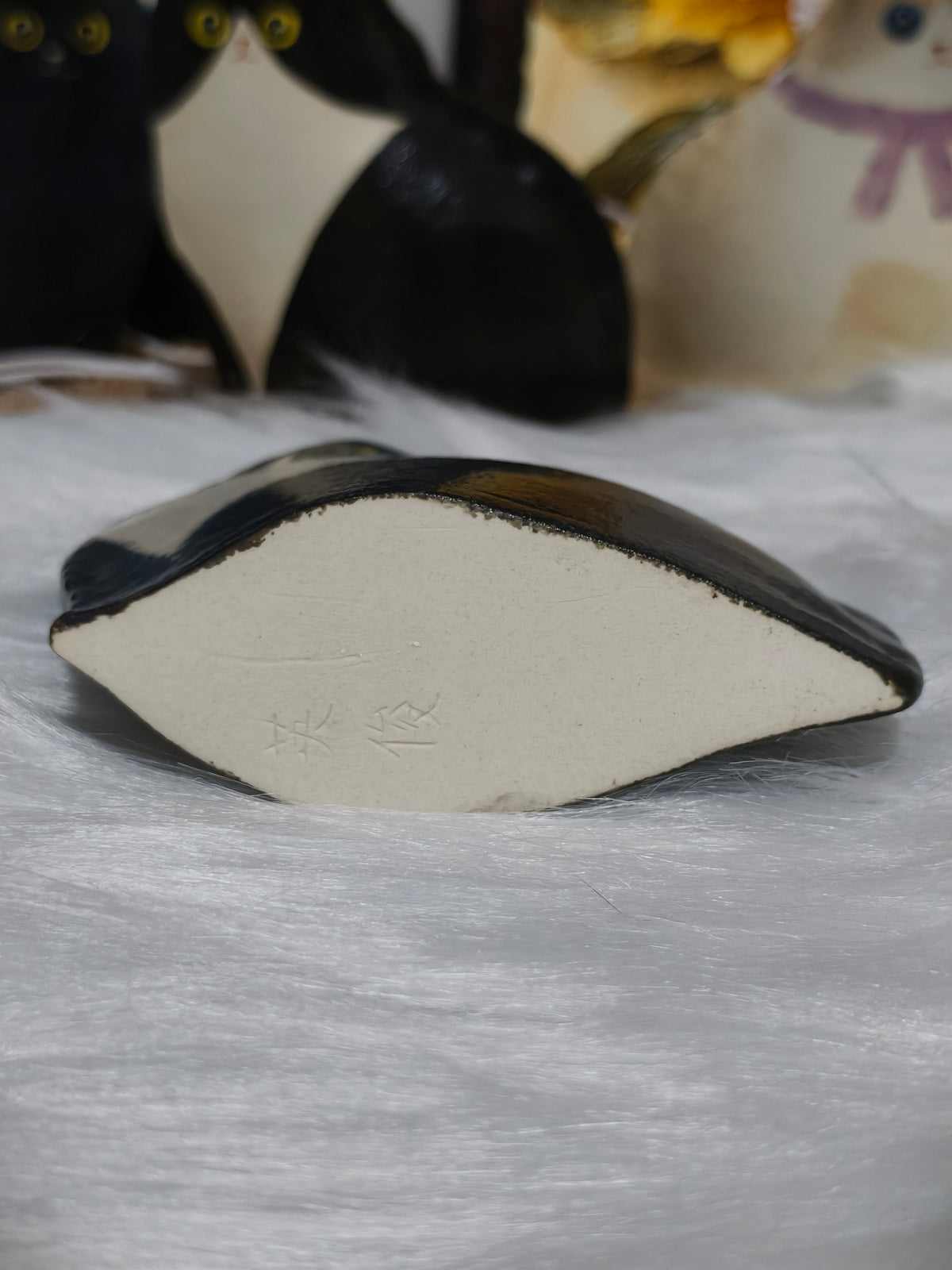 Handmade Ceramic Cat Vase | Sitting Cat, Cat Lover Gift - Cow Cat