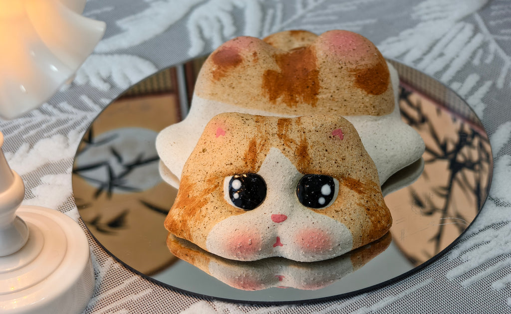 Handmade Ceramic Cat Phone Stand | Ginger Cat, Gift for Cat Lovers