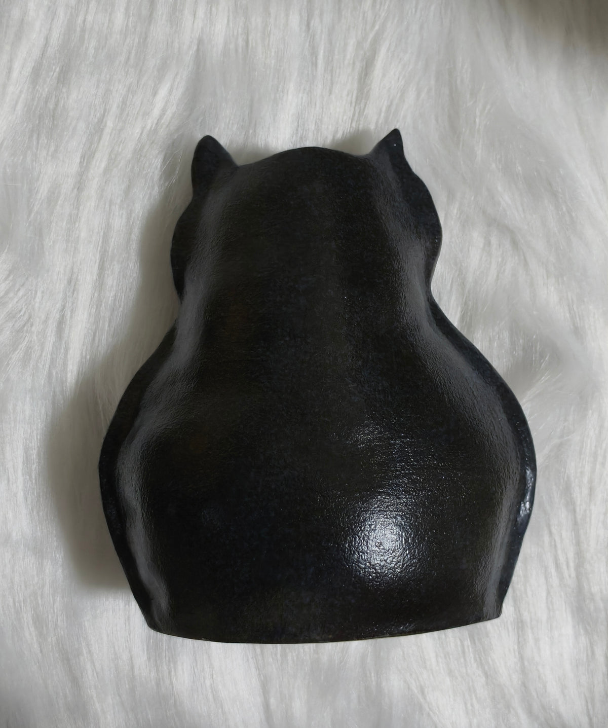 Handmade Ceramic Cat Vase| Cute Chubby Cat Vase, Cat Lover Gift - Black